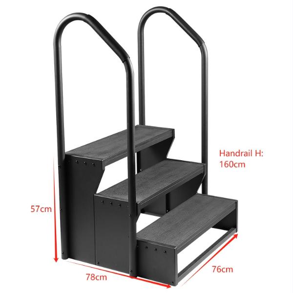 3-Tier Swim Spa Steps c/w 2 Hand Rails 3-Tier Swim Spa Steps c/w 2 Hand Rails