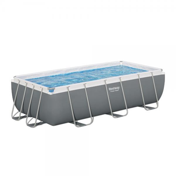 Bestway 4.04m x 2.01m x 1m Power Steel Frame Pool with 530gal Cartridge Filter Pump - 56426 Bestway 4.04m x 2.01m x 1m Power Steel Frame Pool with 530gal Cartridge Filter Pump - 56426