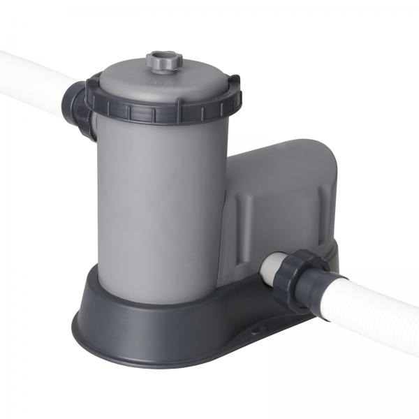 Bestway 5.49m x 2.74m x 1.22m Power Steel Frame Pool with 1500gal Cartridge Filter Pump - 56467 Bestway 5.49m x 2.74m x 1.22m Power Steel Frame Pool with 1500gal Cartridge Filter Pump - 56467