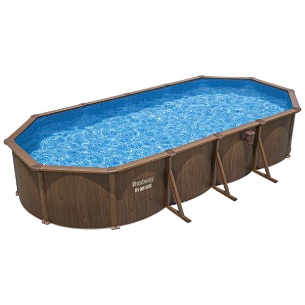 Bestway 7.32m x 3.6m x 1.32m Hydrium Oval Steel Wall Pool with 1500gal Sand Filter Pump - 561CX Bestway 7.32m x 3.6m x 1.32m Hydrium Oval Steel Wall Pool with 1500gal Sand Filter Pump - 561CX