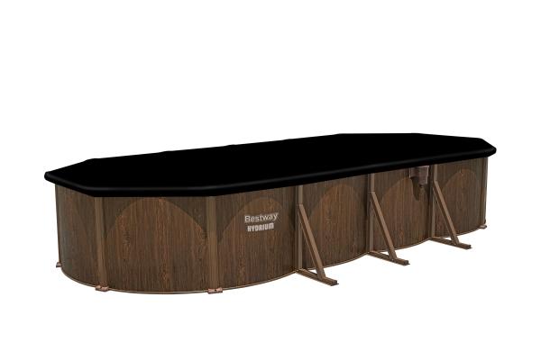 Bestway 7.32m x 3.6m x 1.32m Hydrium Oval Steel Wall Pool with 1500gal Sand Filter Pump - 561CX Bestway 7.32m x 3.6m x 1.32m Hydrium Oval Steel Wall Pool with 1500gal Sand Filter Pump - 561CX