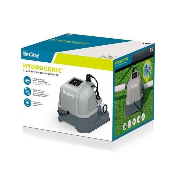 Bestway Hydrogenic 12 g/h Saltwater Chlorinator - 58775 Bestway Hydrogenic 12 g/h Saltwater Chlorinator - 58775