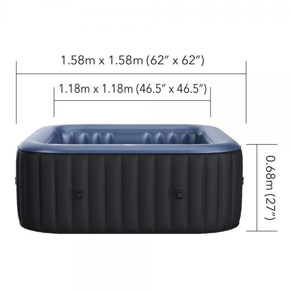 MSpa Tekapo Airjet - 1.6 x 1.6m x 68cm - 4 Person Inflable Spa MSpa Tekapo Airjet - 1.6 x 1.6m x 68cm - 4 Person Inflable Spa