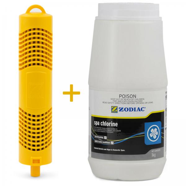 Zodiac Nature 2 Spa Stick + 1Kg Zodiac Spa Chlorine - Spa Lithium Substitute Zodiac Nature 2 Spa Stick + 1Kg Zodiac Spa Chlorine - Spa Lithium Substitute
