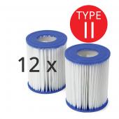 6x Twin Sets of Bestway Above Ground Swimming Pool Cartridge Filter Element Type II - 58094 6x Twin Sets of Bestway Above Ground Swimming Pool Cartridge Filter Element Type II - 58094