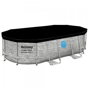 Bestway 4.27m x 2.50m x 1m Power Steel Swim Vista Oval Pool Set with 530gal Cartridge Filter - 56715 Bestway 4.27m x 2.50m x 1m Power Steel Swim Vista Oval Pool Set with 530gal Cartridge Filter - 56715