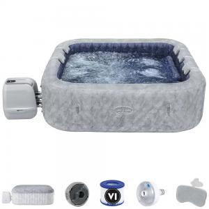 Bestway Lay-Z-Spa - San Francisco Smart Luxe HydroJet Pro 7 Grey Marble - 2.30m x 71cm for 5-7 people - 60161