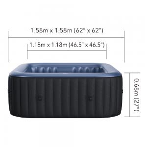 MSpa Tekapo Airjet - 1.6 x 1.6m x 68cm - 4 Person Inflable Spa MSpa Tekapo Airjet - 1.6 x 1.6m x 68cm - 4 Person Inflable Spa